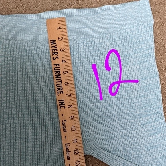 Le Ore Rimini Rib Knit Flared Pants flared cuffs pull on LOK00166 sky/artic L - Picture 7 of 10